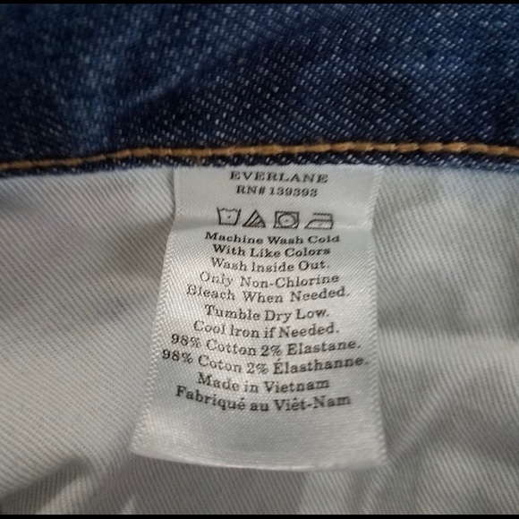 Everlane Blue Jeans Slim Capri Crop High Waist 24 - Picture 6 of 6